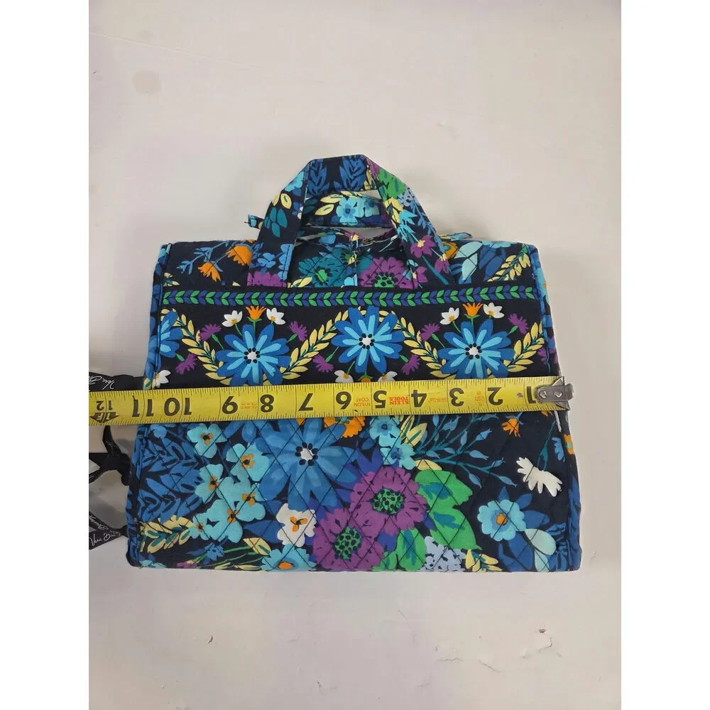 Vera Bradley Hanging Travel Organizer Quilted Cotton Midnight Blues Pattern